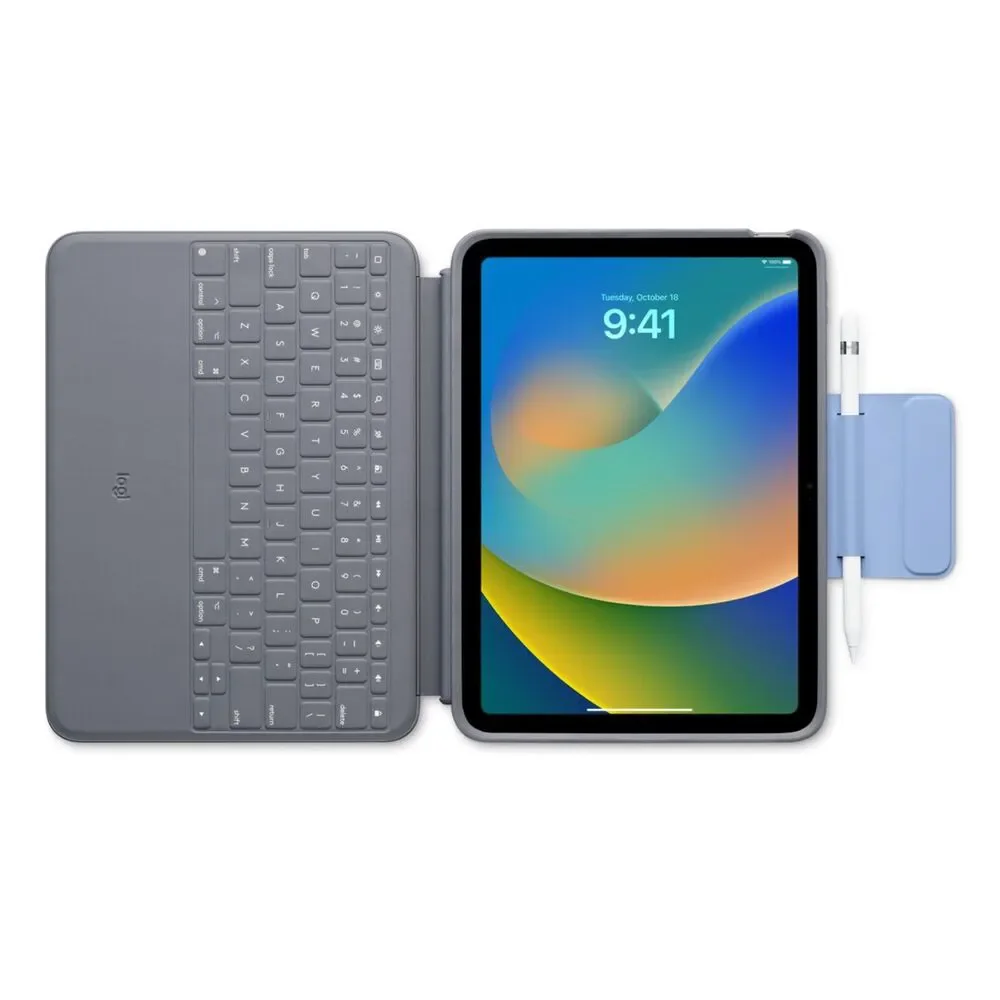 Logitech Rugged Folio for iPad 10th Gen and A16 - Oxford Gray